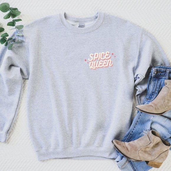 Spice Queen Fall Crewneck Pullover Sweatshirt - Picture 1 of 6